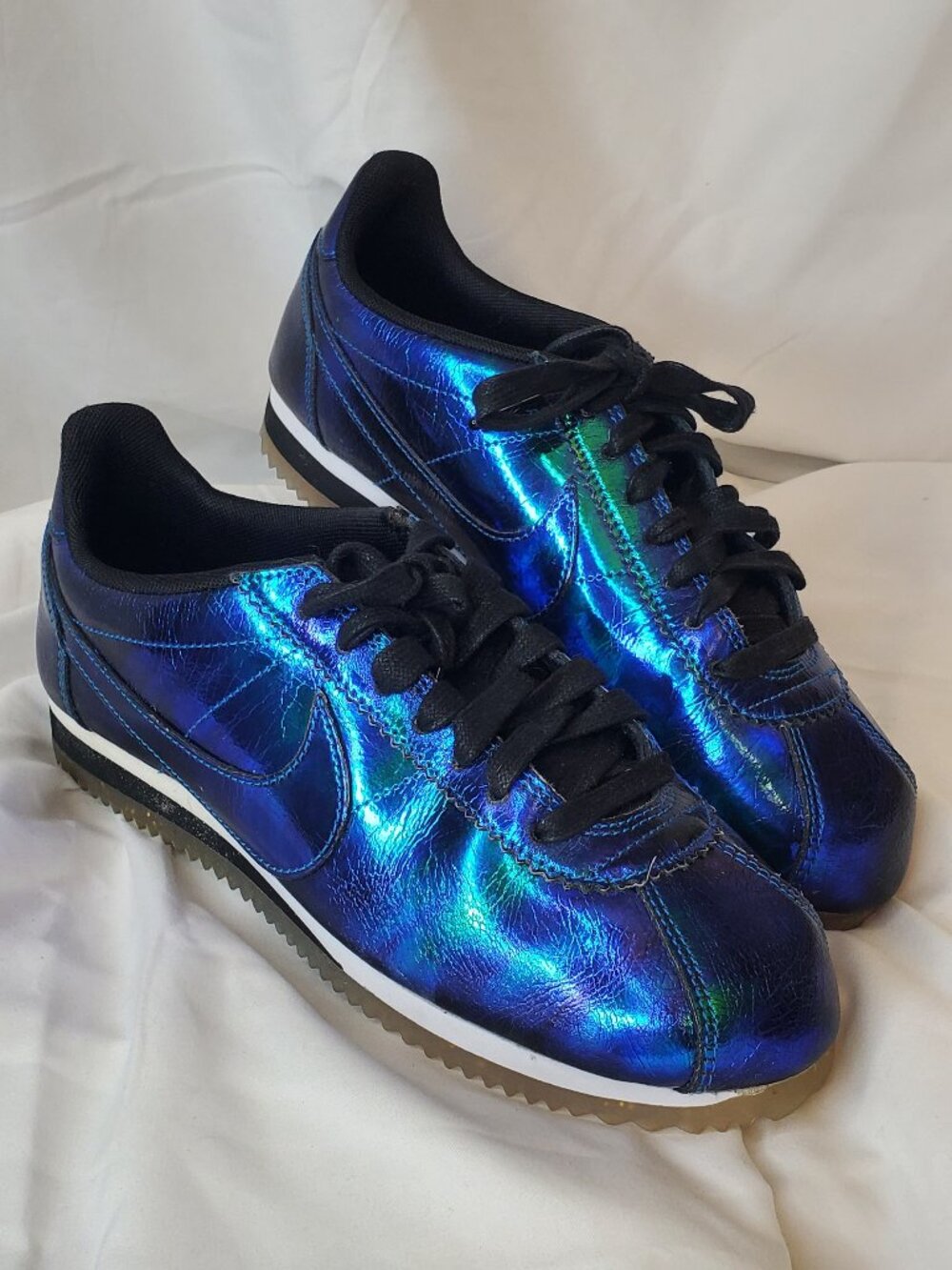 RARE Nike Wmns Size 8 Iridescent Soar Classic Cortez Leather SE